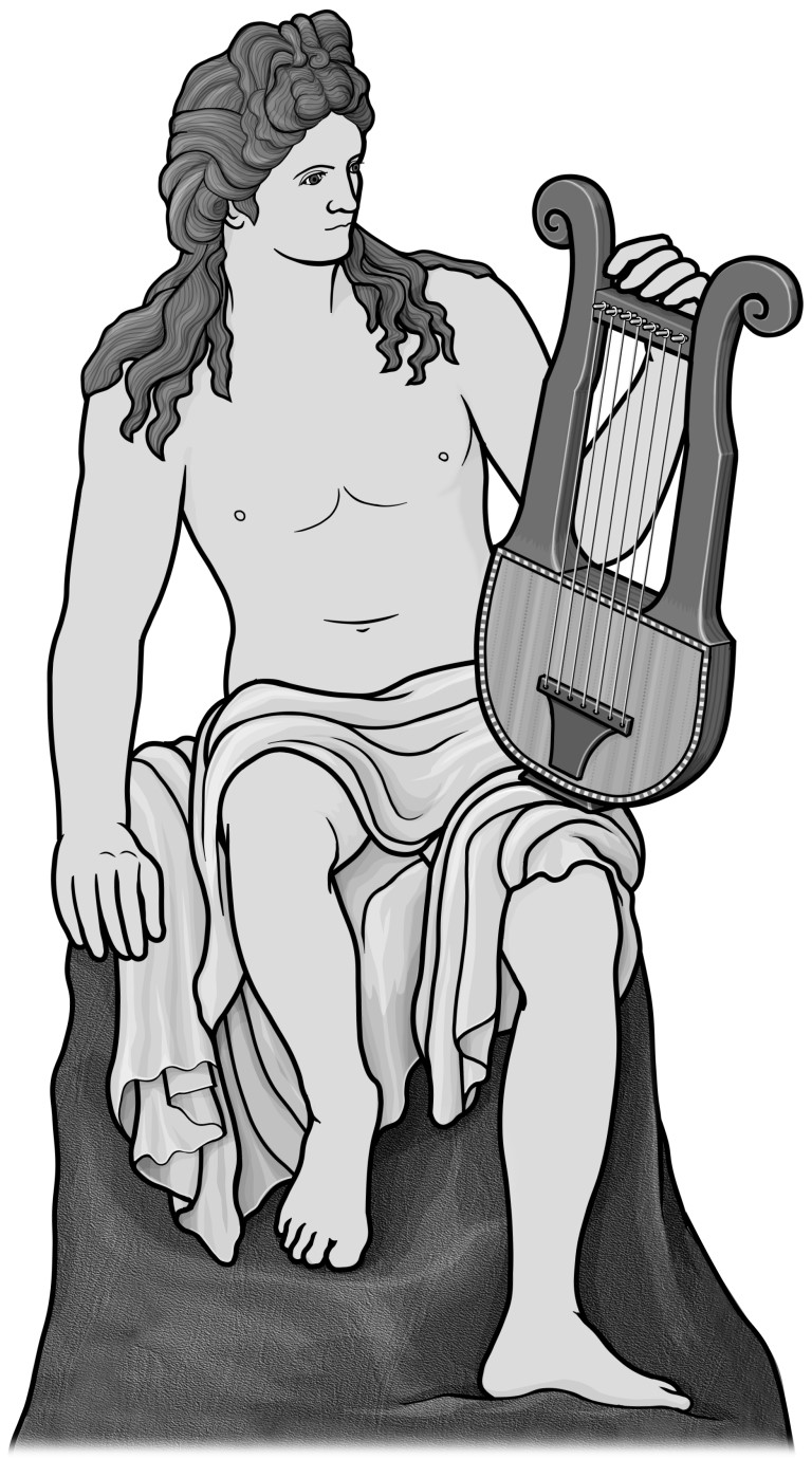Apollo with harp