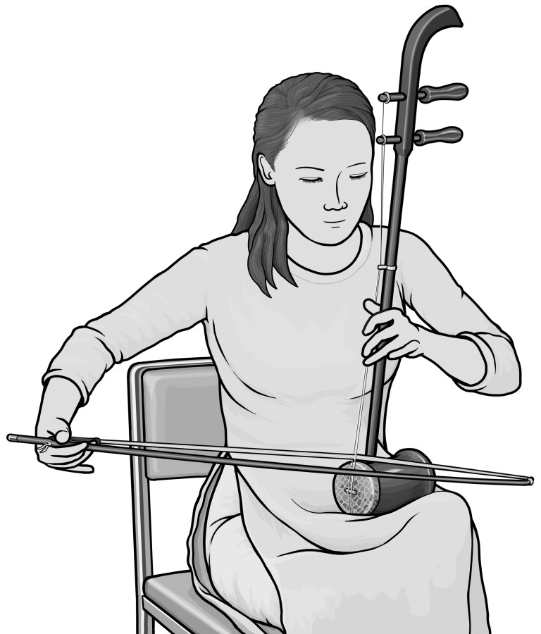 Vietnamese musical instrument / dan-nhi player