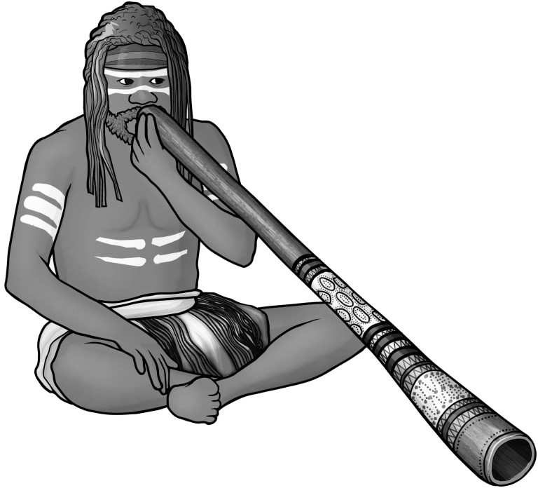 monochrome images / didgeridoo