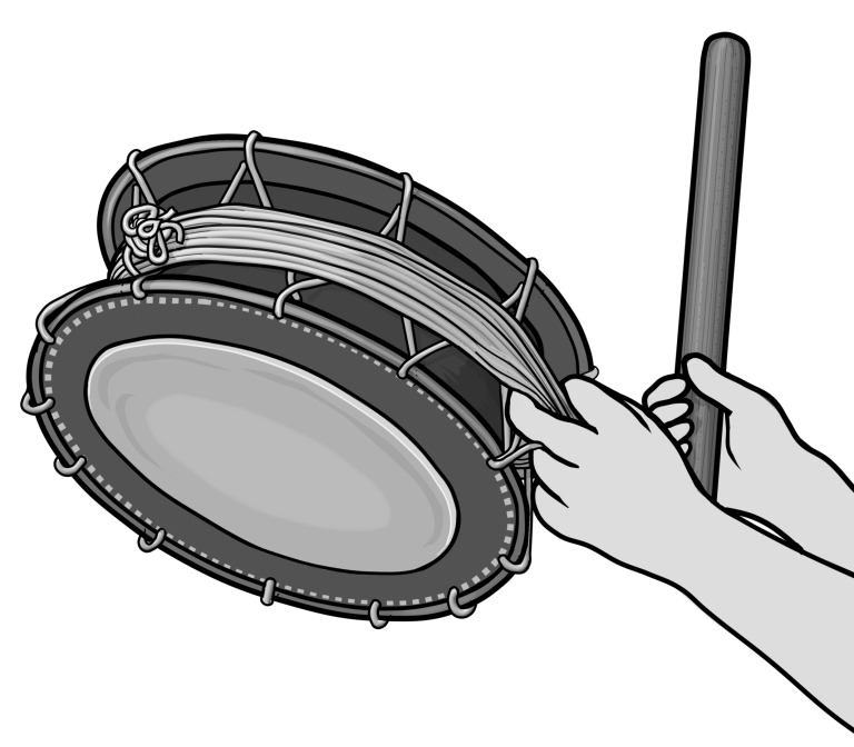 shimedeku / handheld-drum in OKINAWA