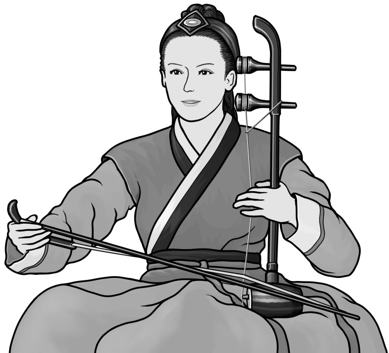 Grayscale images / haegeum player