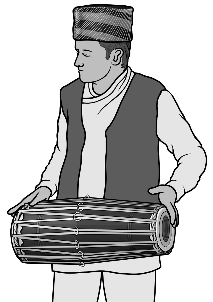 Madal : hand drum in Nepal