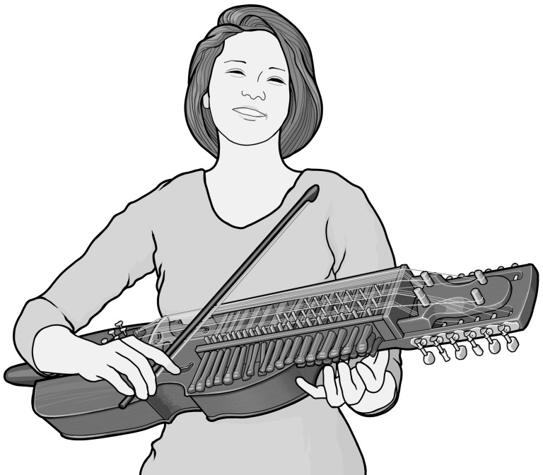 Grayscale images / nyckelharpa