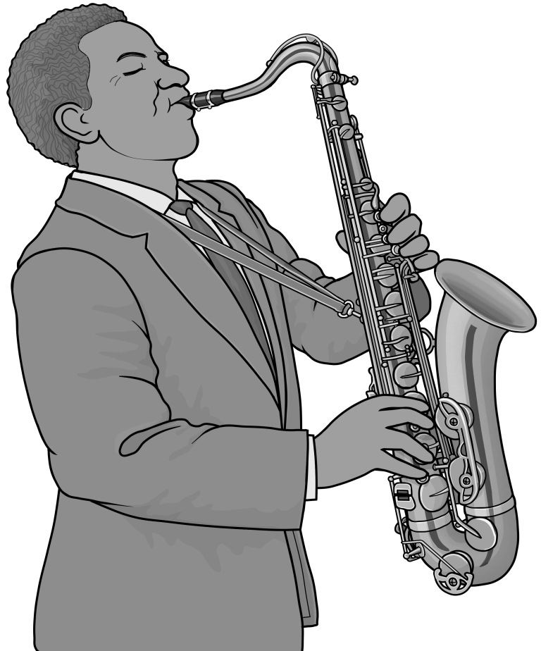 tenor saxophone / monochrome images