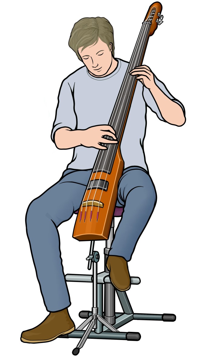 playing the Electric Upright Bass
