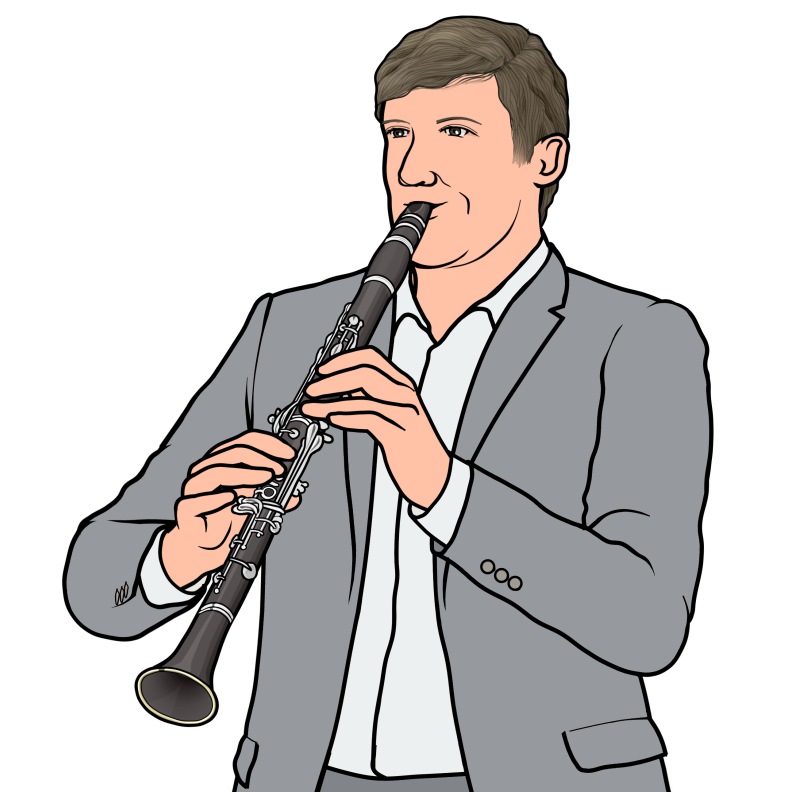 clarinet player / illustrations