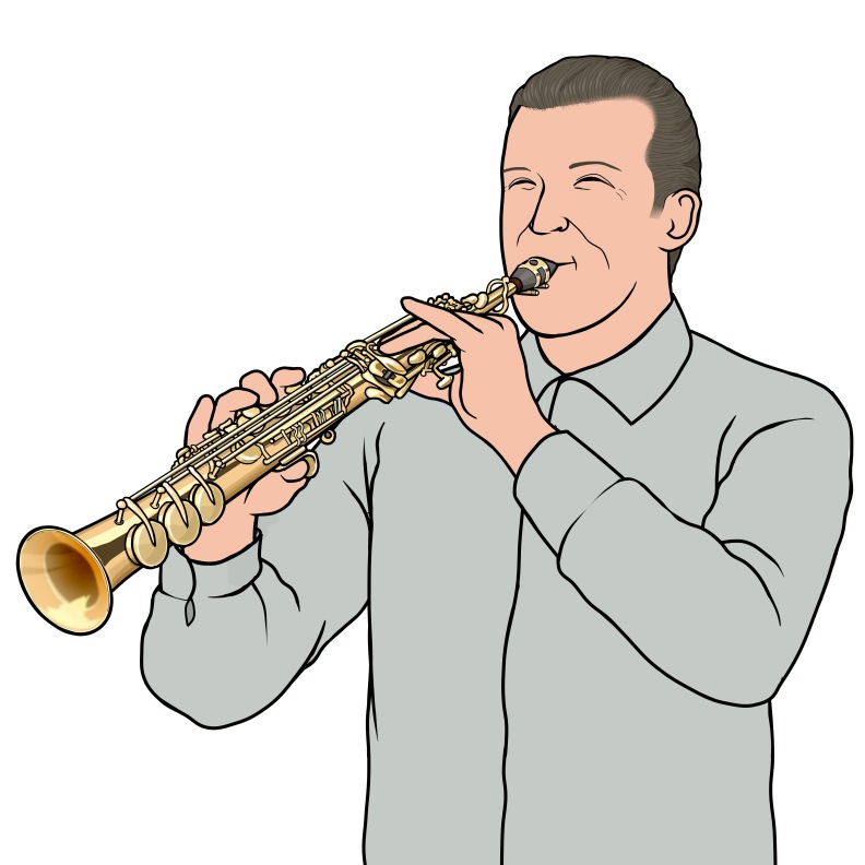 soprano saxophone player