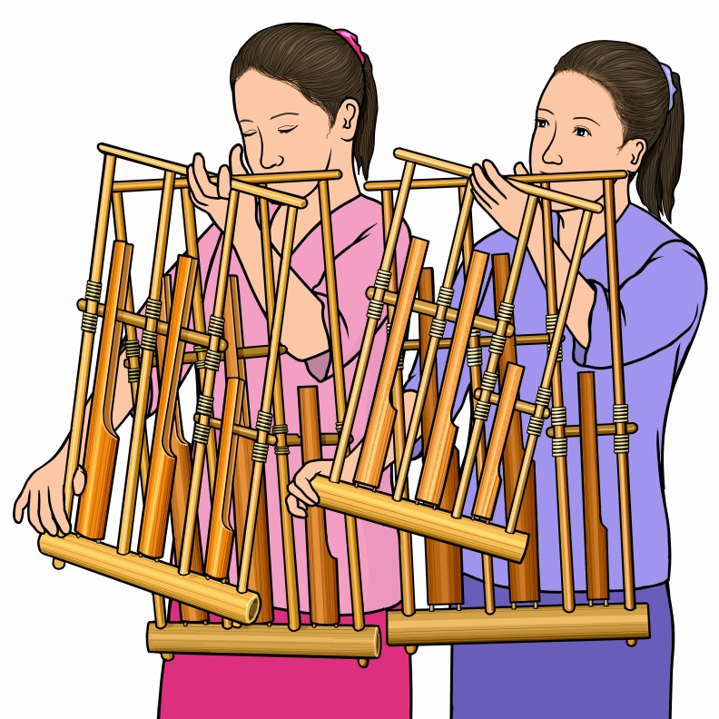 angklung / Indonesian musical instrument