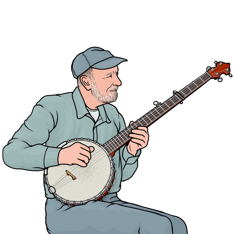 Pete seeger(5string longneck banjo)