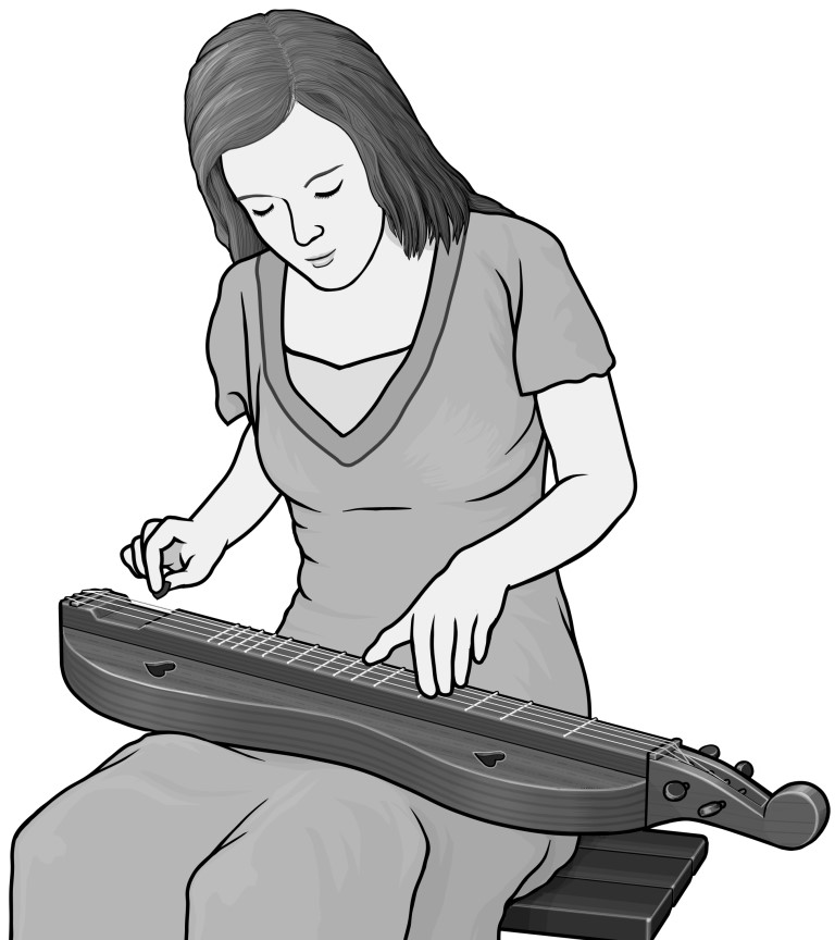 Grayscale images / appalachian dulcimer / stringed instruments