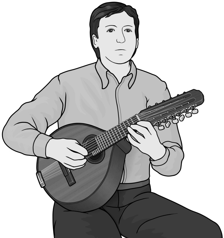 Grayscale images / bandurria player