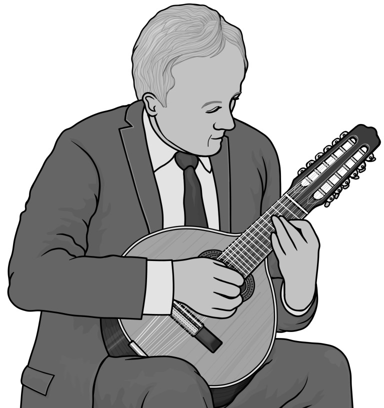 Grayscale images / bandurria player