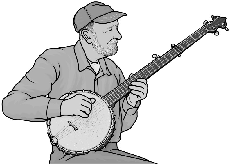 longneck banjo / pete-seeger