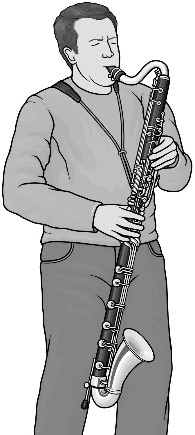 bass clarinet / monochrome images