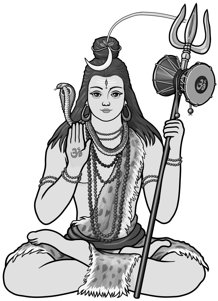 Shiva with a damaru