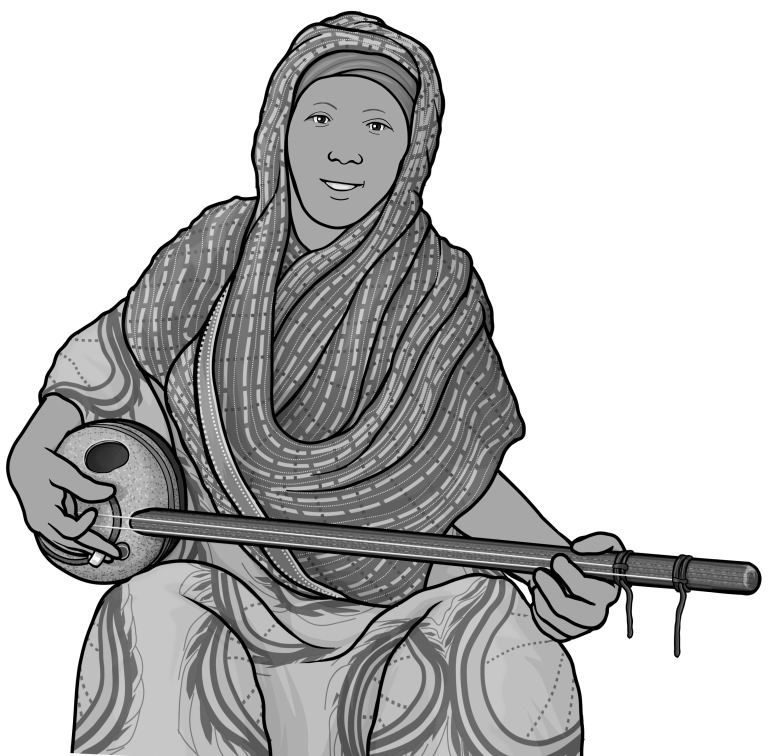gurmi player/ African stringed instruments