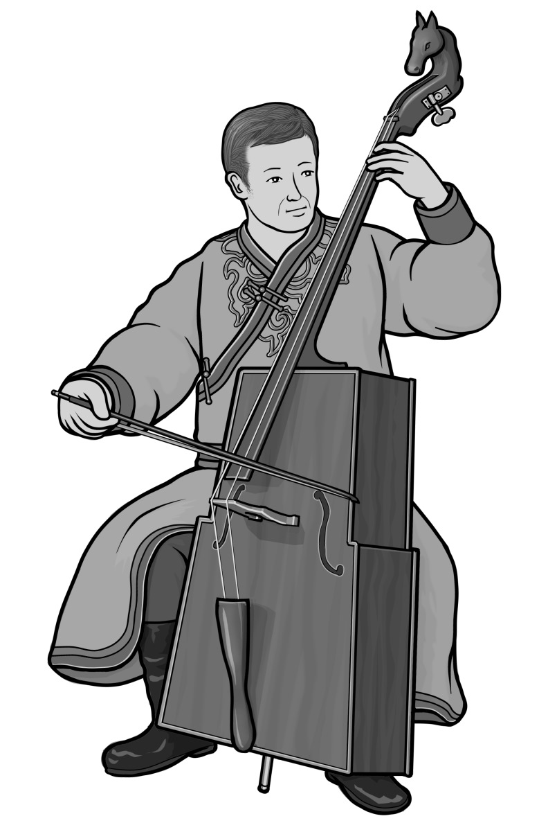 Mongolian stringed instrument / ikh-khuur player