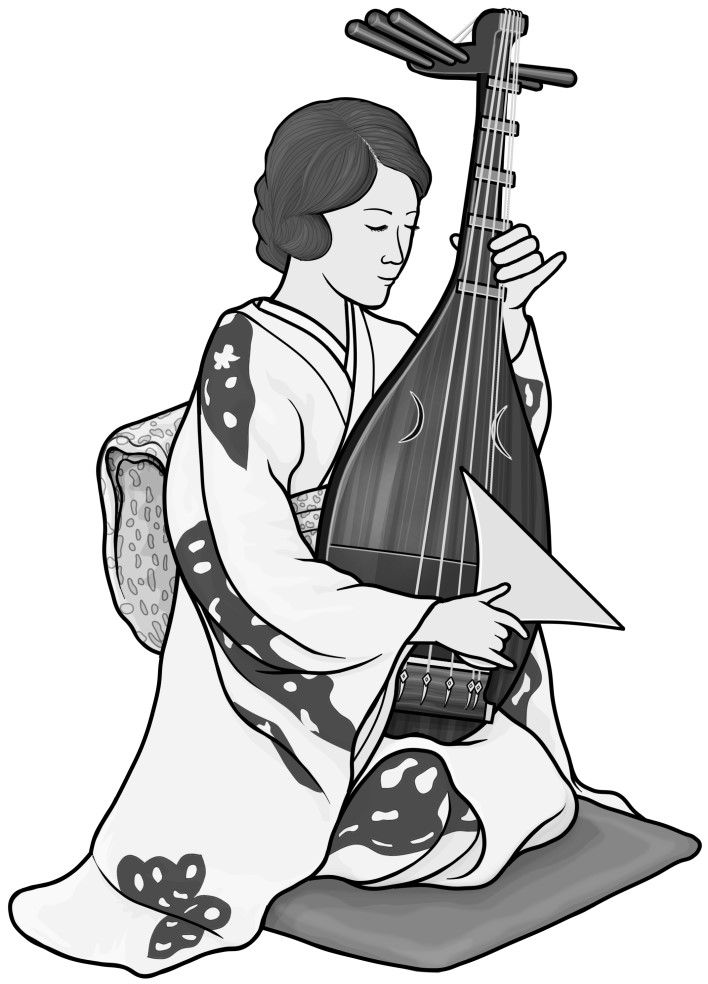 nishiki-biwa player (Suito Kinjo)