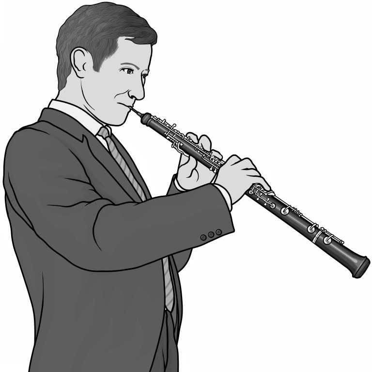 playing the oboe