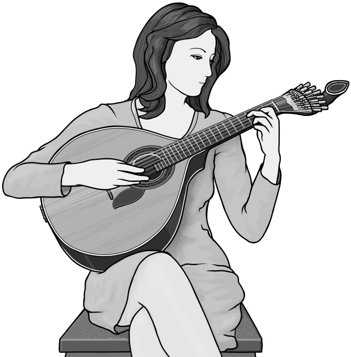 portuguese guitar / Royalty free clipart