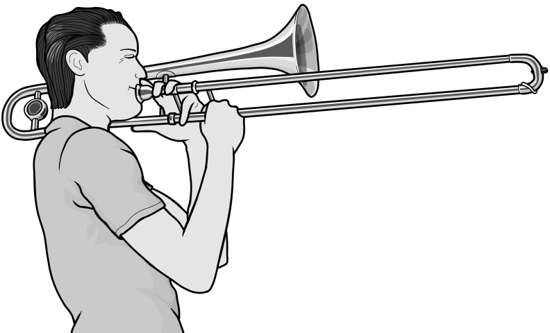 monochrome images / tenor trombone