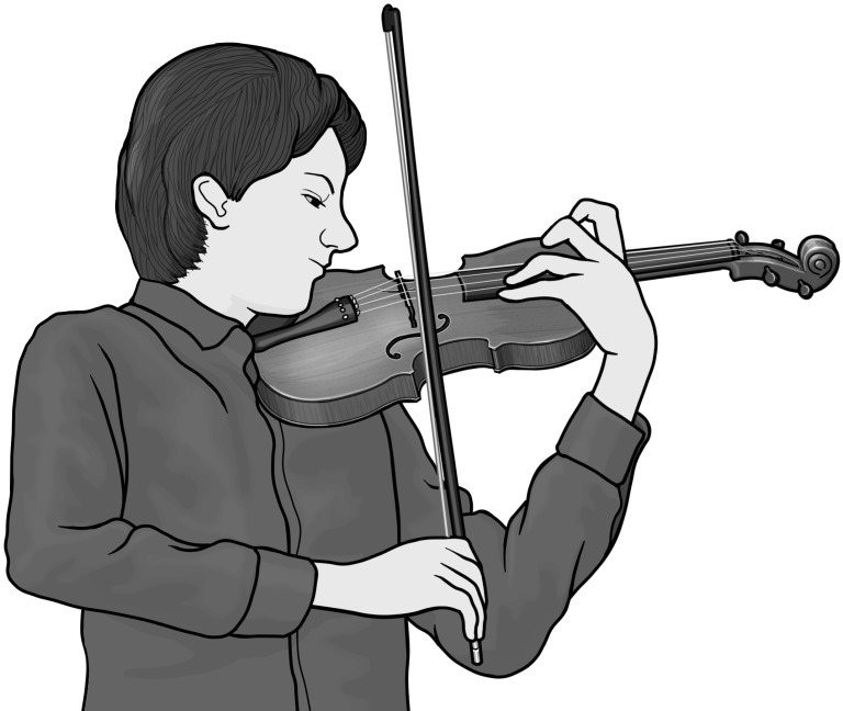 Grayscale images / violinist
