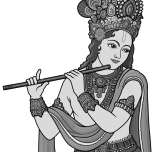 Krishna with a bansuri