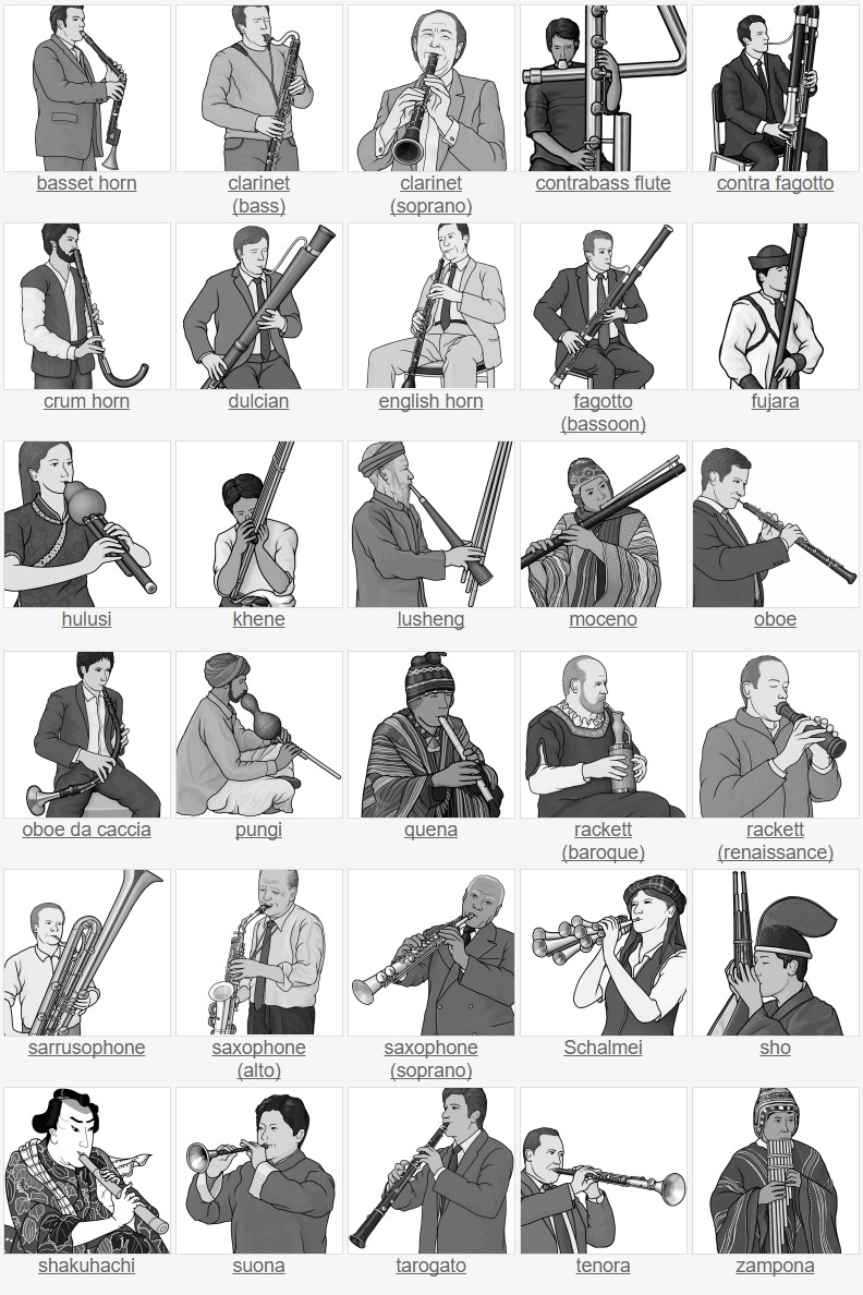directory of woodwind instruments