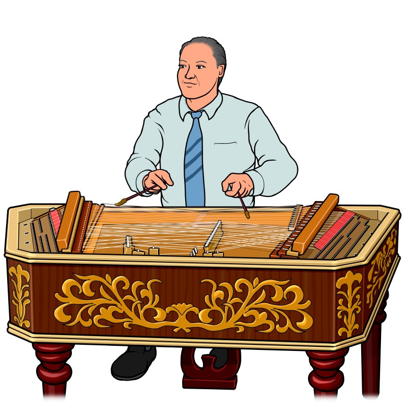 playing /cimbalom
