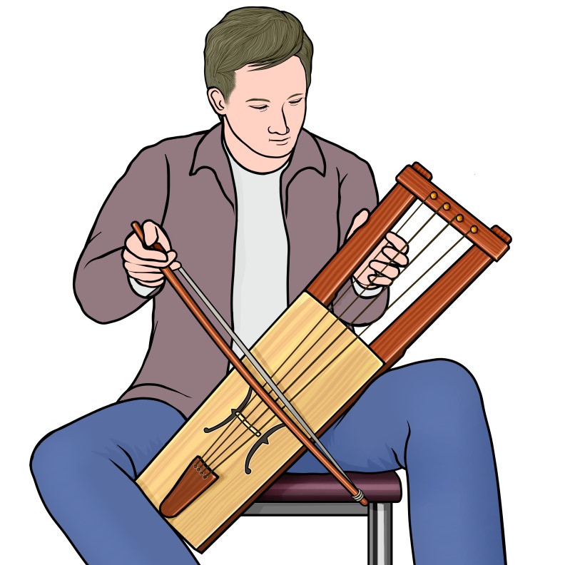 playing Tagel harpa