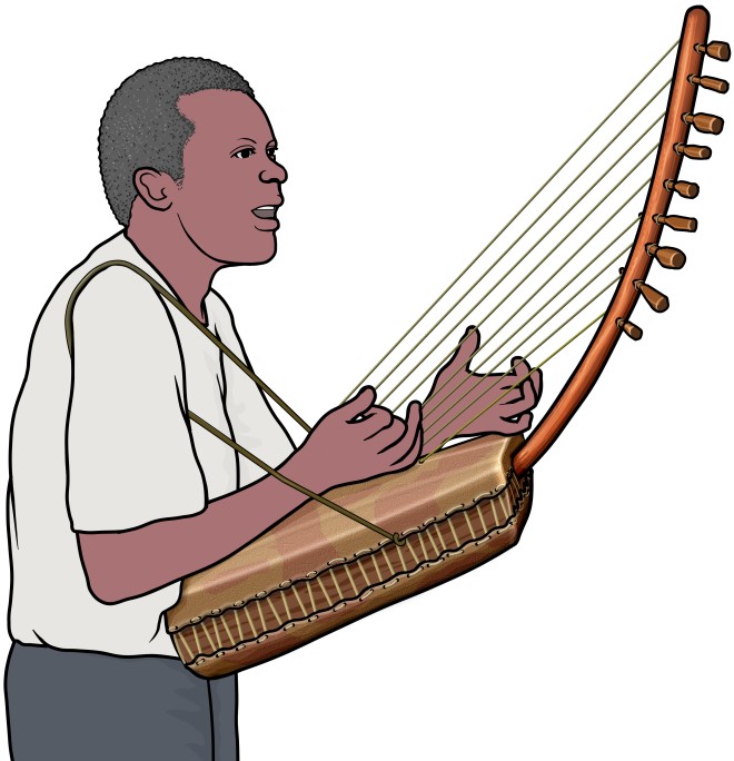 アフリカの弦楽器：アドゥングの演奏