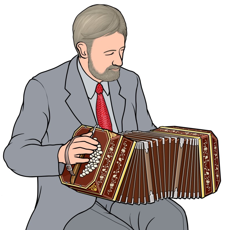 バンドネオンの演奏 bandoneon player