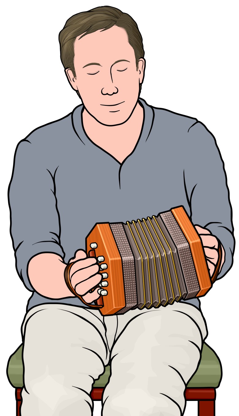 コンサーティナの演奏 concertina player