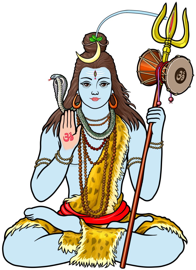 ダマルを持つヒンズー教のシバ神