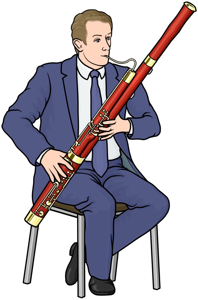 管楽器：ファゴットの演奏