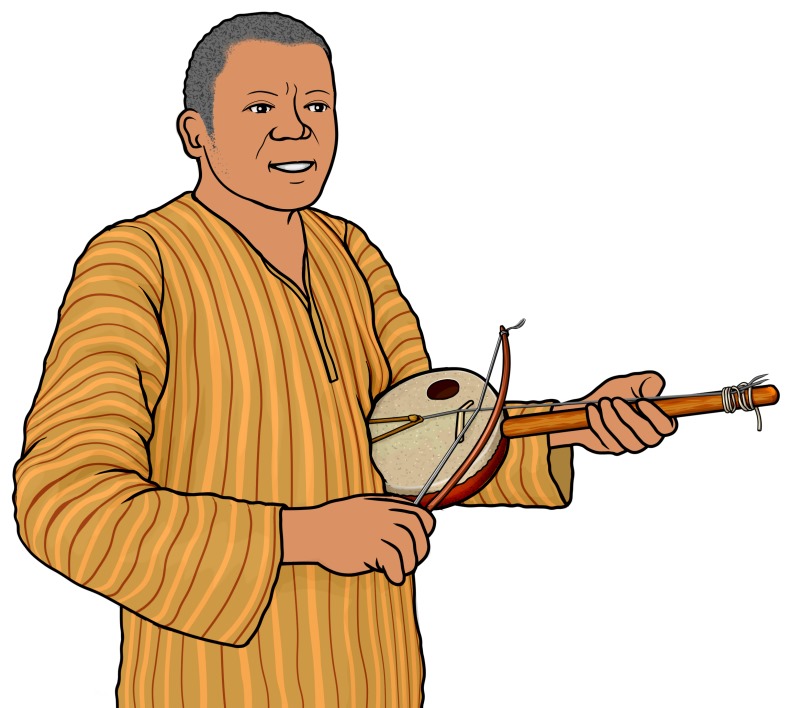 アフリカの弦楽器：ゴジェの演奏