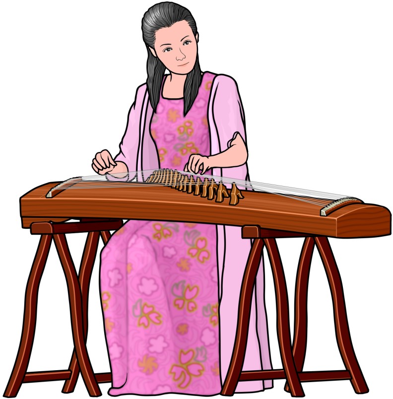 中国の弦楽器：グーチェン 古箏の演奏