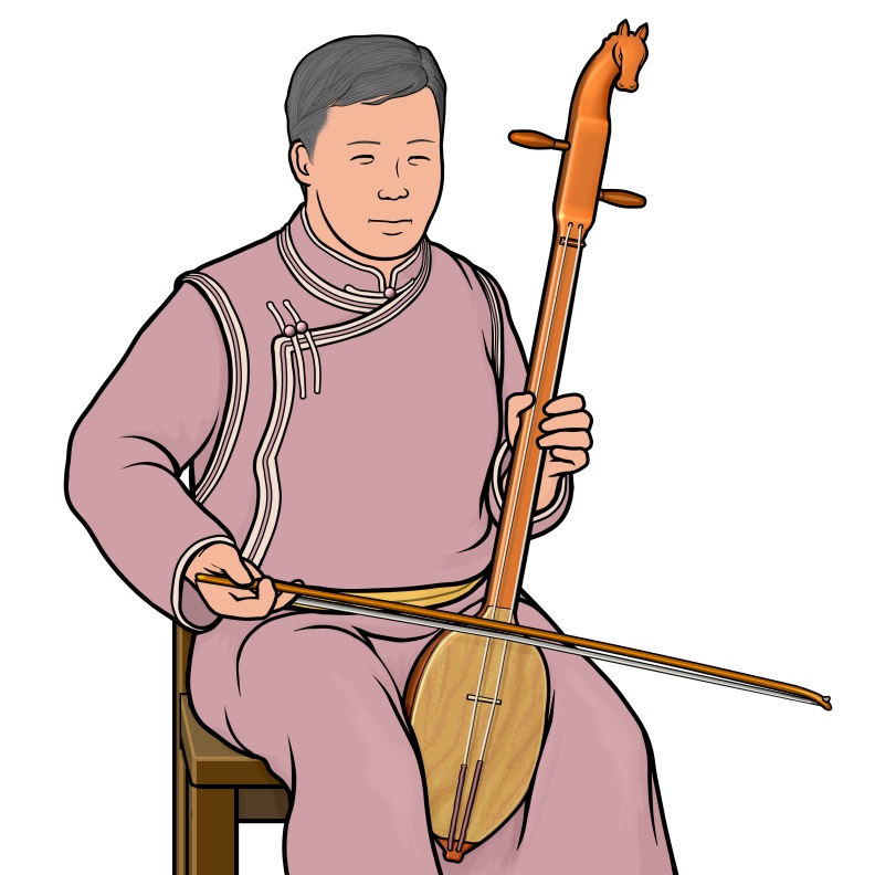 イギルを演奏している人のイラスト : igil