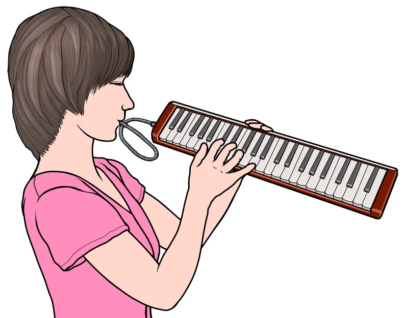 鍵盤ハーモニカの演奏 keyboard-harmonica player
