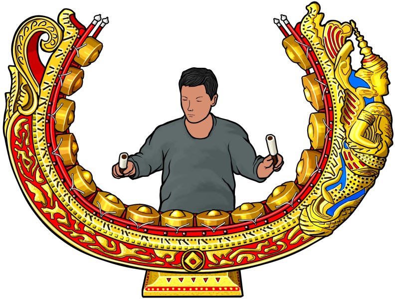 タイ王国のゴング、コーン・モンの奏者