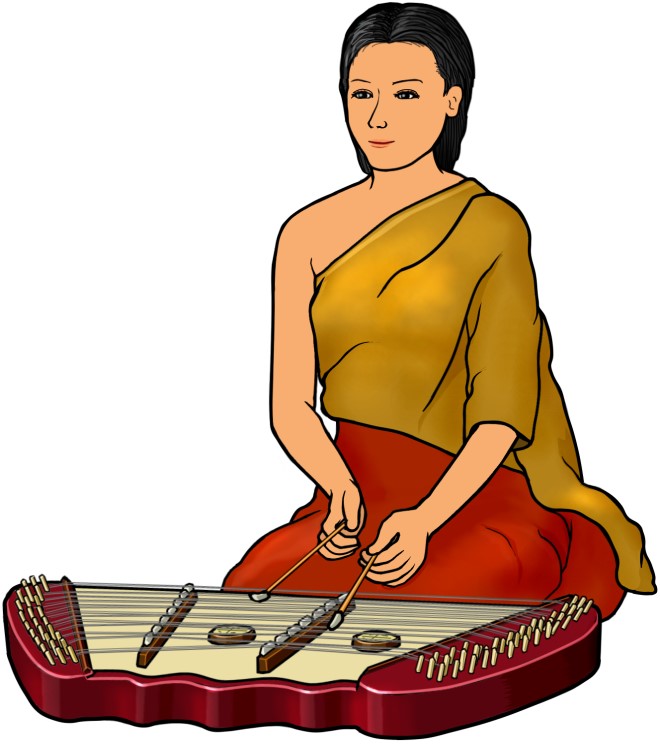 タイの弦楽器：キムの演奏