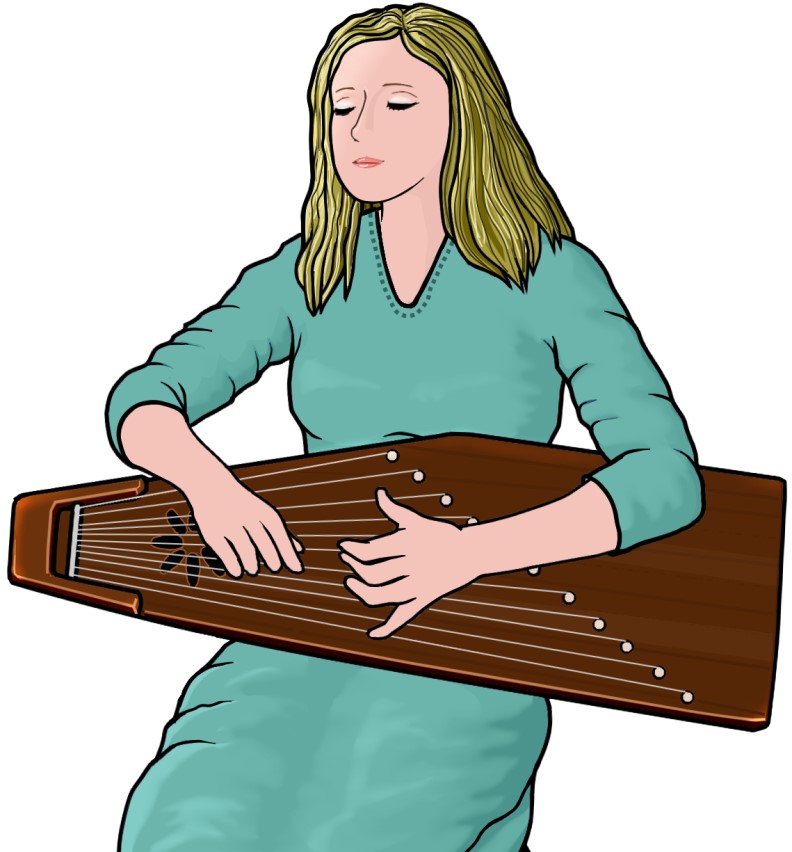 ラトビアの弦楽器：ツィテラの演奏