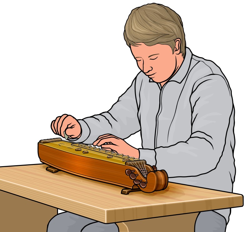 ノルウェーの弦楽器：ランゲレイクの演奏