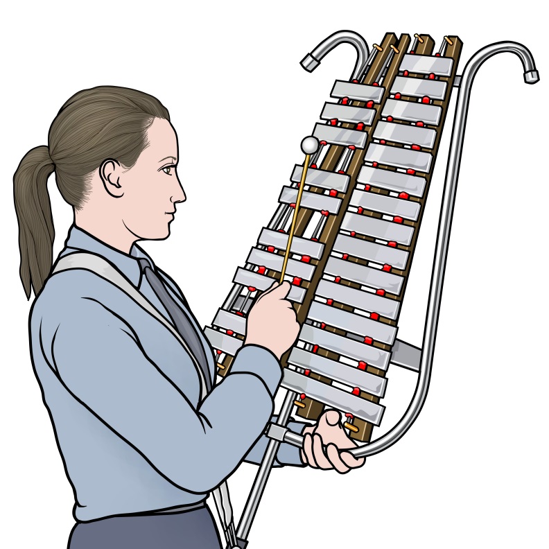 リラグロッケン lyra glocken（ベルリラ bell lyre）の奏者
