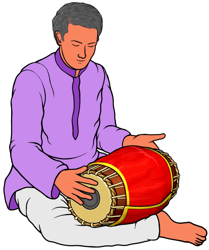 インドの太鼓 ： ムリダンガムの奏者