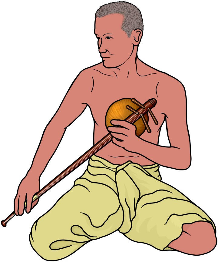 タイの弦楽器：ピンピアの演奏