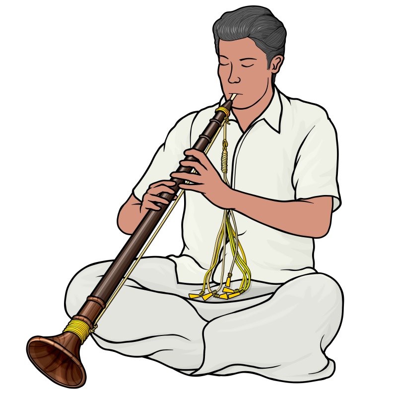 木管楽器：ナーダスワラムの演奏