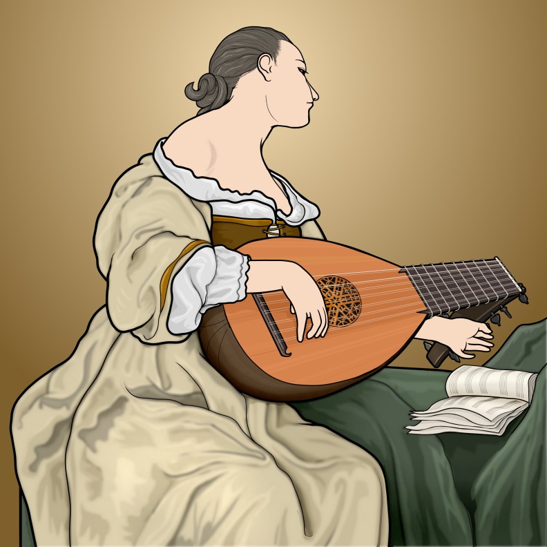 Giuseppe Maria Crespi^Woman Playing a Lute