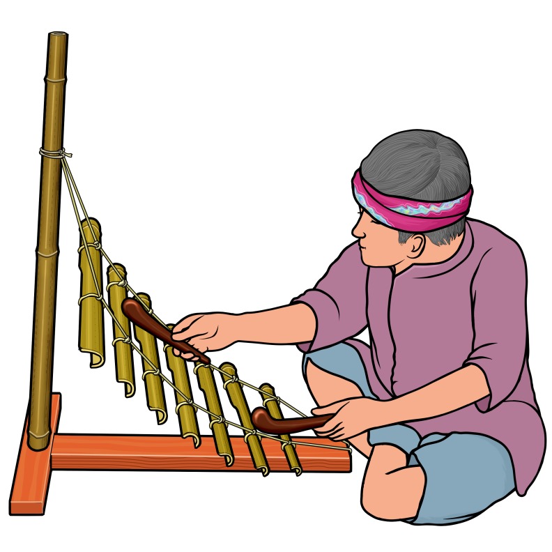calung renteng/ Indonesian musical instrument