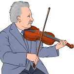 バイオリンを弾くアインシュタイン